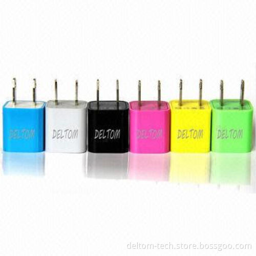 Standard 5V/1A output USB mobile phone charger for iPhone and other smartphones